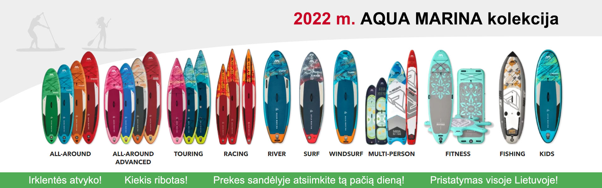 2022 metų Aqua Marina irklenčių kolekcija