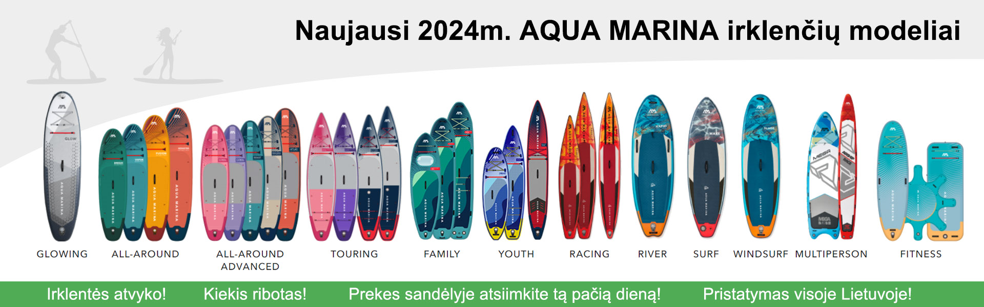 2024 metų Aqua Marina irklenčių kolekcija